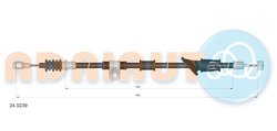 CABLU FRANA DE MANA ADRIAUTO 24.0239 - Compatibil cu MITSUBISHI