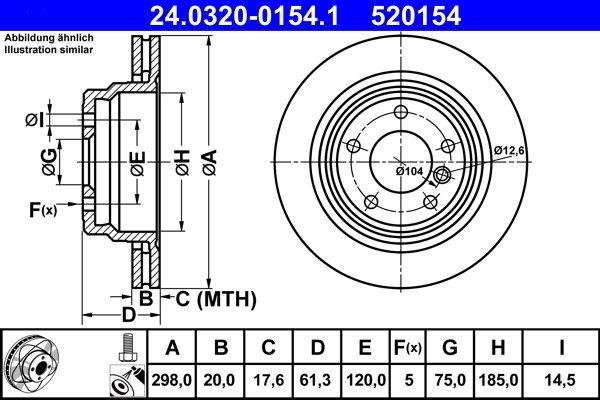Disc frana ATE 24.0320-0154.1