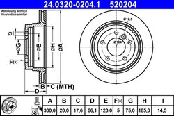 Disc frana ATE 24.0320-0204.1