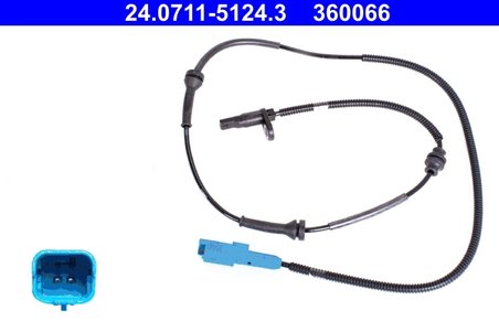 SENZOR ABS ATE 24.0711-5124.3 - Compatibil cu CITROEN, PEUGEOT