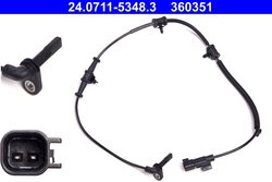 SENZOR ABS ATE 24.0711-5348.3 - Compatibil cu CHEVROLET, OPEL, VAUXHALL
