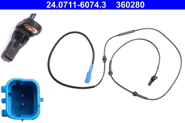 SENZOR ABS ATE 24.0711-6074.3 - Compatibil cu CITROEN