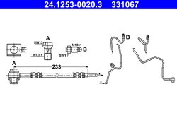 FURTUN FRANA ATE 24.1253-0020.3 - Compatibil cu AUDI, SEAT, SKODA, VW
