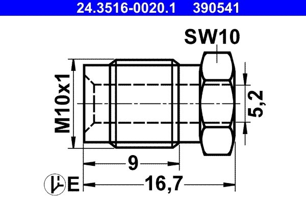 SURUB OLANDEZ ATE 24.3516-0020.1 - Piesa auto compatibila cu mai multe marci
