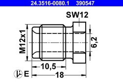 SURUB OLANDEZ ATE 24.3516-0080.1 - Piesa auto compatibila cu mai multe marci