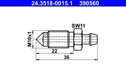 SURUB/SUPAPA AERISIRE ATE 24.3518-0015.1 - Piesa auto compatibila cu mai multe marci