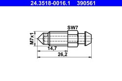 SURUB/SUPAPA AERISIRE ATE 24.3518-0016.1 - Piesa auto compatibila cu mai multe marci
