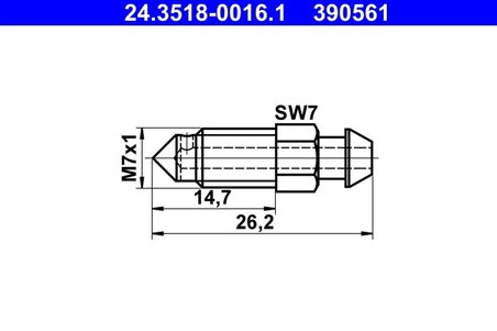 SURUB/SUPAPA AERISIRE ATE 24.3518-0016.1 - Piesa auto compatibila cu mai multe marci