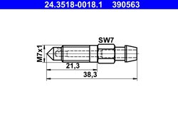 SURUB/SUPAPA AERISIRE ATE 24.3518-0018.1 - Piesa auto compatibila cu mai multe marci