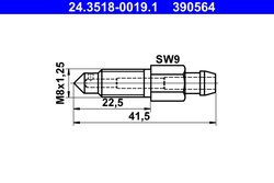 SURUB/SUPAPA AERISIRE ATE 24.3518-0019.1 - Piesa auto compatibila cu mai multe marci