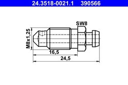 SURUB/SUPAPA AERISIRE ATE 24.3518-0021.1 - Piesa auto compatibila cu mai multe marci