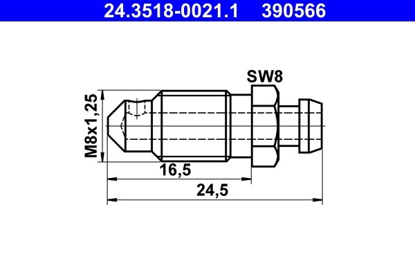 Surub/supapa aerisire ATE 24.3518-0021.1