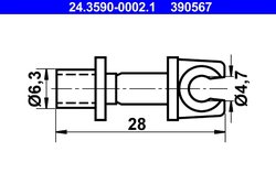 Suport, conducte frana ATE 24.3590-0002.1