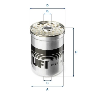 FILTRU COMBUSTIBIL UFI 24.361.00 - Compatibil cu CITROEN, DAF, FIAT, FORD, JEEP, LADA, LANCIA, LDV, PEUGEOT, RENAULT, ROVER, VOL