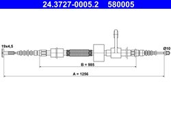 Cablu frana de mana ATE 24.3727-0005.2