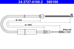 CABLU FRANA DE MANA ATE 24.3727-0100.2 - Compatibil cu AUDI