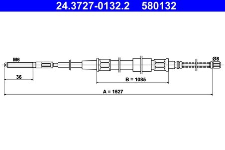 Cablu frana de mana ATE 24.3727-0132.2