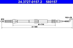 CABLU FRANA DE MANA ATE 24.3727-0157.2 - Compatibil cu VW