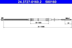 CABLU FRANA DE MANA ATE 24.3727-0160.2 - Compatibil cu VW