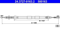 CABLU FRANA DE MANA ATE 24.3727-0163.2 - Compatibil cu FORD, SEAT, VW