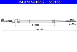 CABLU FRANA DE MANA ATE 24.3727-0165.2 - Compatibil cu SEAT, VW