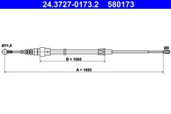 CABLU FRANA DE MANA ATE 24.3727-0173.2 - Compatibil cu AUDI, SEAT, SKODA, VW