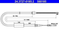 CABLU FRANA DE MANA ATE 24.3727-0185.2 - Compatibil cu AUDI