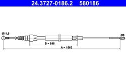CABLU FRANA DE MANA ATE 24.3727-0186.2 - Compatibil cu VW