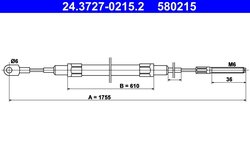 CABLU FRANA DE MANA ATE 24.3727-0215.2 - Compatibil cu BMW