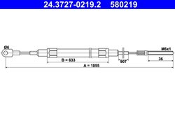 CABLU FRANA DE MANA ATE 24.3727-0219.2 - Compatibil cu BMW