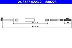CABLU FRANA DE MANA ATE 24.3727-0223.2 - Compatibil cu BMW