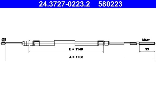 CABLU FRANA DE MANA ATE 24.3727-0223.2 - Compatibil cu BMW