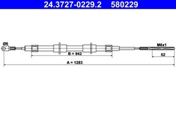 CABLU FRANA DE MANA ATE 24.3727-0229.2 - Compatibil cu BMW