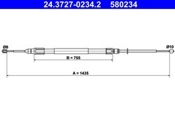 CABLU FRANA DE MANA ATE 24.3727-0234.2 - Compatibil cu BMW