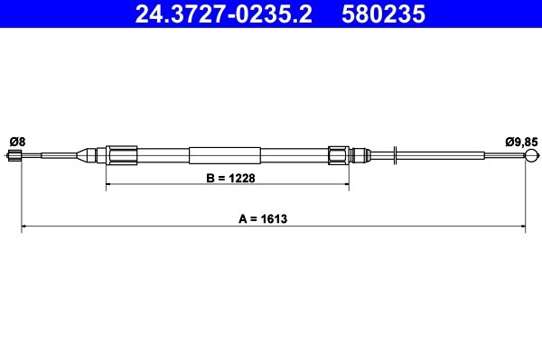 CABLU FRANA DE MANA ATE 24.3727-0235.2 - Compatibil cu BMW