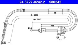 CABLU FRANA DE MANA ATE 24.3727-0242.2 - Compatibil cu MINI