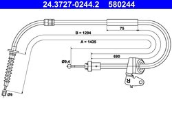 CABLU FRANA DE MANA ATE 24.3727-0244.2 - Compatibil cu MINI