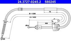 CABLU FRANA DE MANA ATE 24.3727-0245.2 - Compatibil cu MINI