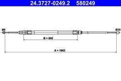 CABLU FRANA DE MANA ATE 24.3727-0249.2 - Compatibil cu BMW