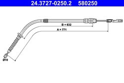 CABLU FRANA DE MANA ATE 24.3727-0250.2 - Compatibil cu MINI