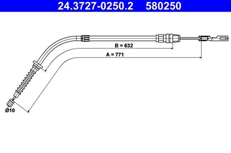 CABLU FRANA DE MANA ATE 24.3727-0250.2 - Compatibil cu MINI