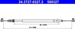 CABLU FRANA DE MANA ATE 24.3727-0327.2 - Compatibil cu CITROEN