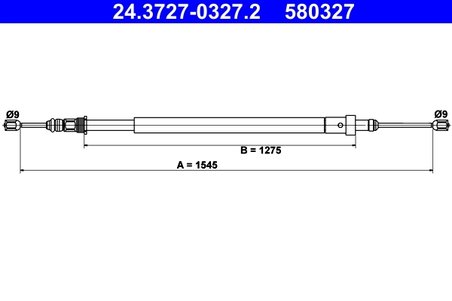 CABLU FRANA DE MANA ATE 24.3727-0327.2 - Compatibil cu CITROEN
