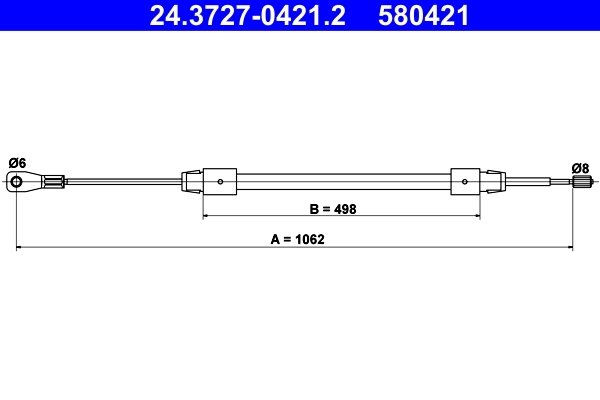 CABLU FRANA DE MANA ATE 24.3727-0421.2 - Compatibil cu MERCEDES-BENZ