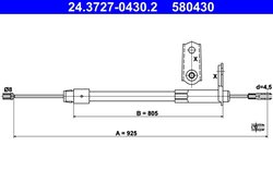 CABLU FRANA DE MANA ATE 24.3727-0430.2 - Compatibil cu MERCEDES-BENZ