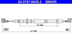 CABLU FRANA DE MANA ATE 24.3727-0435.2 - Compatibil cu MERCEDES-BENZ
