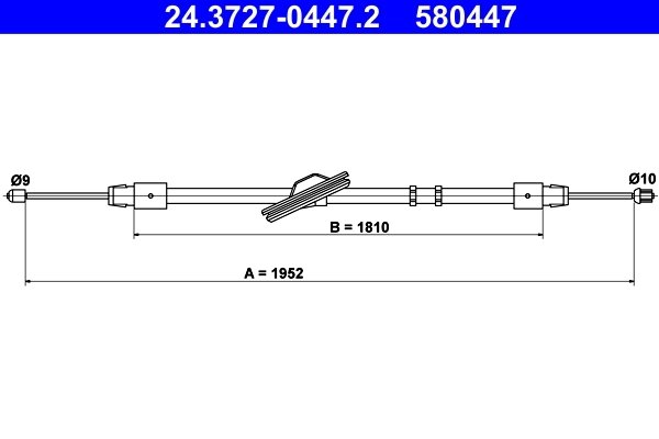 CABLU FRANA DE MANA ATE 24.3727-0447.2 - Compatibil cu MERCEDES-BENZ