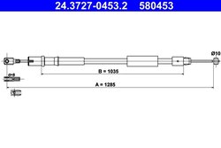 CABLU FRANA DE MANA ATE 24.3727-0453.2 - Compatibil cu MERCEDES-BENZ