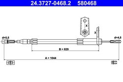 CABLU FRANA DE MANA ATE 24.3727-0468.2 - Compatibil cu MERCEDES-BENZ