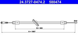 CABLU FRANA DE MANA ATE 24.3727-0474.2 - Compatibil cu MERCEDES-BENZ
